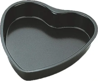 Productafbeelding van Ibili taartvorm hartvormig, koolstofstaal/teflon, 24 cm, zwart
