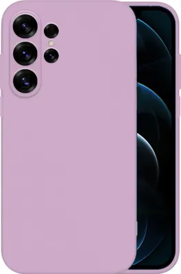 Produktbild von Hülle für Samsung Galaxy S25 Ultra mit 9H Displayglas Displayschutz Plus Case Cover Bumper Silikon Softgrip Schutzhülle Farbe: Lila