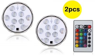 Produktbild von LED Untersetzer mit Fernbedienung (Doppelpack!) 2 Stück