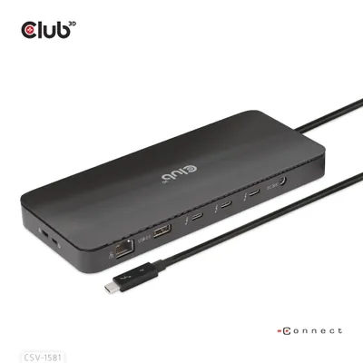 Image de Club3D Thunderbolt4 11-in-1 Dockingstation 2 Displays St/Bu retail