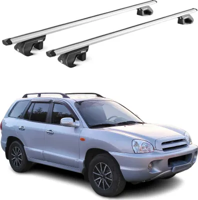 Image de Barres de toit transversales pour Hyundai Santa Fe CM 2006-2012 Alu Gris 2x ABE