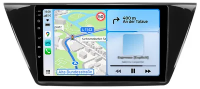 Obrázek produktu pro Android autorádio 10 palců 128 GB pro VW Touran 2016–2018 s CarPlay a Android Auto navigací a Bluetooth
