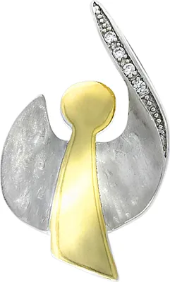 Produktbild von F Anhänger 925/- Sterling Silber 2,6cm mehrfarbig Zirkonia 025240058