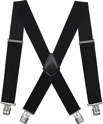 Produktbild von ASKSA Elastické 5 cm široké šle, 4 silné klipy ve tvaru X, černé