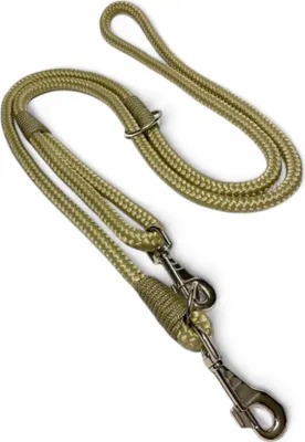 Produktbild von Hundeleine Umhängeleine Nylon Robust 2,50 m Doppelleine 3-fach verstellbar 12 mm khaki
