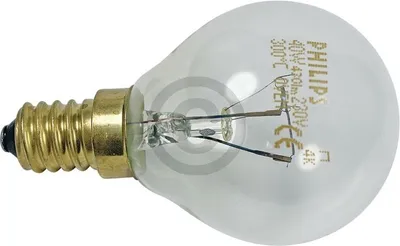 Produktbild von Lampe E14 40W BOSCH 00057874 45mmØ 76mm 220/230V Kugelform universal für Backofen Mikrowelle