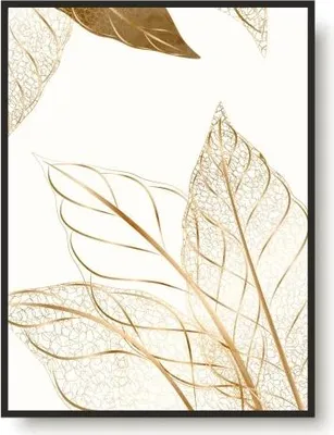 Immagine prodotto di Poster con oro in cornice nera per la parete del soggiorno Fogli 50x70