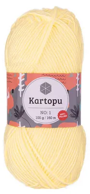 100g Strickwolle Kartopu NO 1 vanille