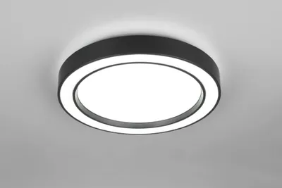 Immagine prodotto di Trio Leuchten - Plafoniera moderna I Plafoniera I Lampada I Luce nera incl. LED RGBW dimmerabile con telecomando - Arco - Plastica rotonda - LED adatto (non sostituibile) LED