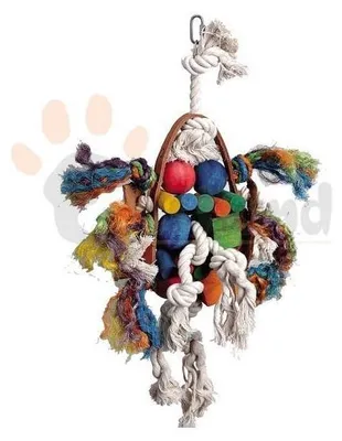 Image de Jouet pour perroquet à suspendre avec de nombreux accessoires 52cm