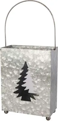 Obrázok produktu pre Strieborný lampáš - cca 16 x 8 x 21,5 / 35,5 cm - 1 kus