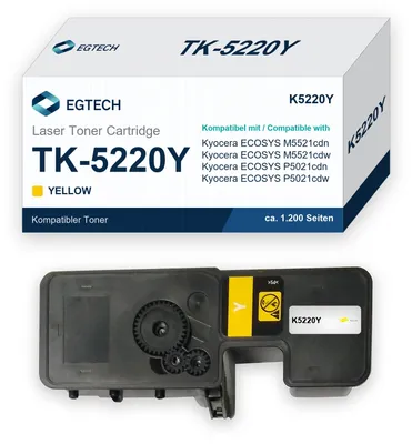 Produktbild von Toner kompatibel mit Kyocera TK-5220Y Gelb ECOSYS M5521cdn M5521cdw P5021cdn