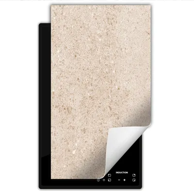Produktbild von DarHaus Herdabdeckplatte 1 teilig 30x52 cm Anti Rutsch Matte Aufrollbar, beige