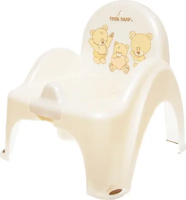 Zdjęcie produktu dla TEGA BABY Nocnik z melodią Teddy - biała masa perłowa