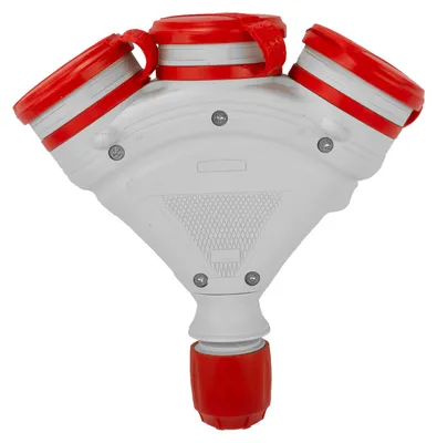 Image de Répartiteur pour rallonge 3 prises avec/sans 16 A 250 V IP54 gris/rouge W-01155