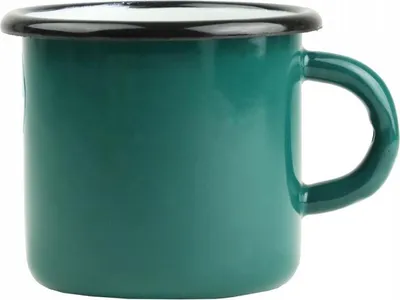 Produktbild von EMALIA RYBNIK Emaillebecher türkis grün 400 ml