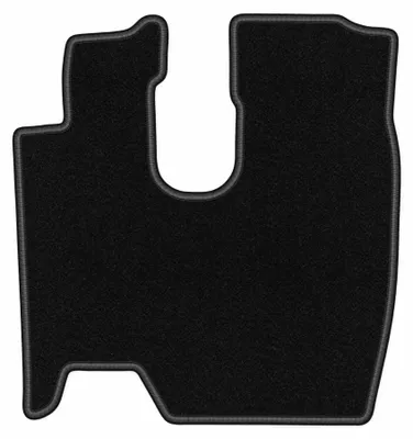 Image de Tapis conducteur en moquette pour Mercedes Atego 1 1995-2005 (utilitaire) – 1 pièce, noir, sur mesure – Wielganizator BASIC