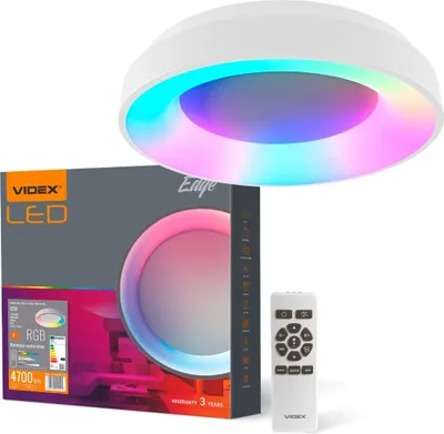 Image de Plafonnier Led Rond Blanc Couleur Variable Couleurs Rgb 72W + Télécommande