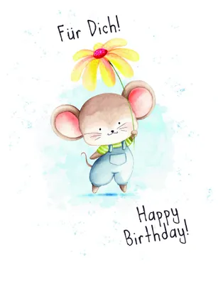 Produktbild von Geburtstag - Glückwunschkarte im Format 11,5 x 17 cm mit Umschlag