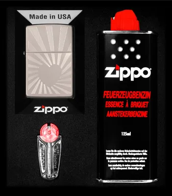Produktbild von ZIPPO Feuerzeug-Set HEART RAYS DESIGN Geschenk No1