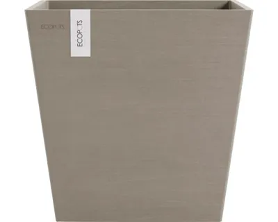 Obrázek produktu pro Květináč Ecopots Rotterdam plastový Ø 32,8 cm 35 x 35 x 34,4 cm hnědý