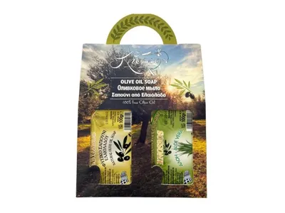 Imagen del producto de Knossos. Set de regalo. Jabón de oliva blanco, 100 g + Aloe vera, 100 g