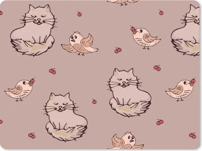 Produktbild von MuchoWow® Mauspad Mousepad Tiere - Kinder - Muster 23x19 cm - Mousepads - Maus Mat - Pad - Mausunterlage - Schreibtischunterlage - Mauspad
