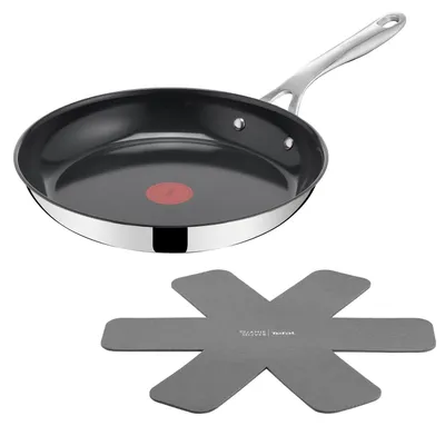 Produktbild von Tefal Jamie Oliver H8802S34, Rund, Allzweckpfanne, Schwarz, Edelstahl, Keramik, 250 °C, Edelstahl