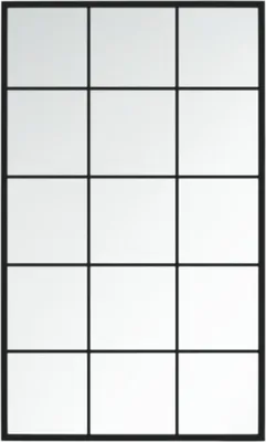 Produktbild von vidaXL Wandspiegel Schwarz 100x60 cm Metall