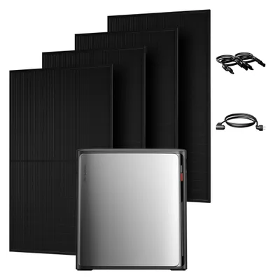 Produktbild von EcoFlow STREAM Ultra X 3,84 kWh Speicher für Balkonkraftwerk mit 4x 450W Solarmodule, Plug & Play Solarsystem, 6000 Zyklen, 4 MPPT (0% MwSt)