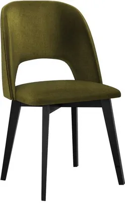 Produktbild von MIRJAN24 Stuhl Monti IV, Esszimmerstuhl aus Buchenholz, 48x54x83 cm (Holzfarbe: Schwarz, Stofffarbe: Zetta 297)