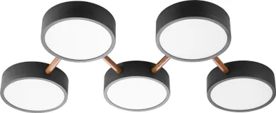 Produktbild von NOWA Deckenleuchte Kunststoff anthrazit, 5x LED
