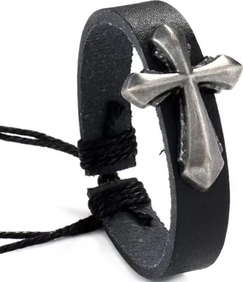 Produktbild von Stylisches Herrenarmband ST-34299 mit Kreuz KP34299