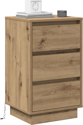 Immagine prodotto di vidaXL Comodino in rovere artigianale 39 x 34,5 x 65 cm Materiale a base di legno