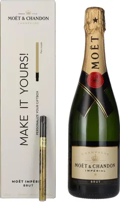 Image de Moët & Chandon Champagne IMPÉRIAL Brut 12% Vol. 0,75l en boîte cadeau avec Goldstift