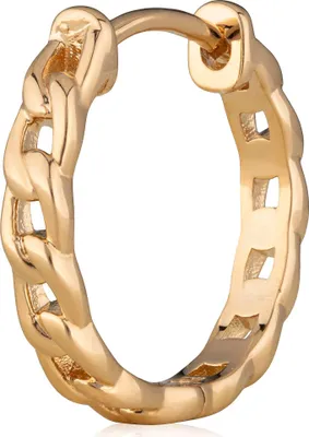 Produktbild von Einzel Creole 18 Karat Vergoldet Ø19mm Klappcreole Ohrringe Damen Kettencreole