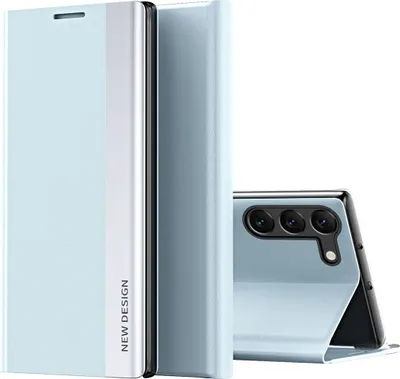 Produktbild von Galaxy S23 Hülle, Leder PolyurethanMagnetisch Klapp Stand Schutzhülle für Samsung Galaxy S23 Blau