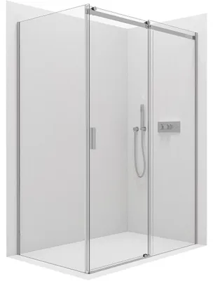 Immagine prodotto di CERANO - Box doccia Santoro L/P - 6 mm - cromato, vetro trasparente - 100x70x195 cm - scorrevole