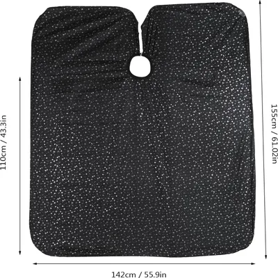 Produktbild von Friseursalon-Schneidumhang, Haarschnitt-Stoffschürze, Nylon, wasserdicht, mit Druckknopfverschluss