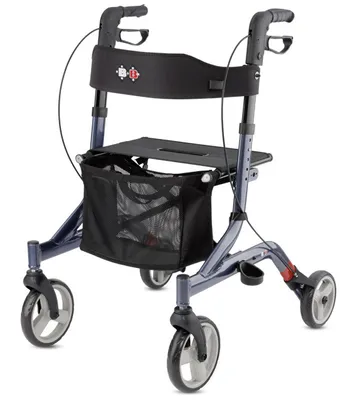 Produktbild von Bischoff & Bischoff Rollator Capero, faltbar, Leichtgewichtrollator mit Rückengurt, Nachtblau