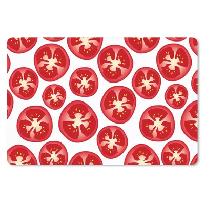 Produktbild von MuchoWow® Schreibtischunterlage Tomate - Muster - Obst - Gemüse 60x40 cm - XXL Mauspad - Großes Mauspad