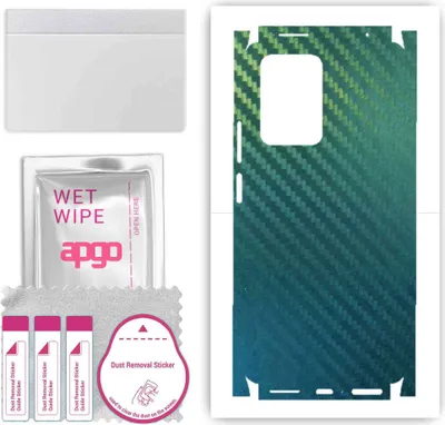 Produktbild von apgo Rückseite + Seiten Schutzfolie, Skin, kompatibel mit Xiaomi 11T Pro, Hinten Displayschutzfolie aus Vinylfolie, kratzfest, einfache Montage - Kohlenstoff-Chamäleon CAKA1