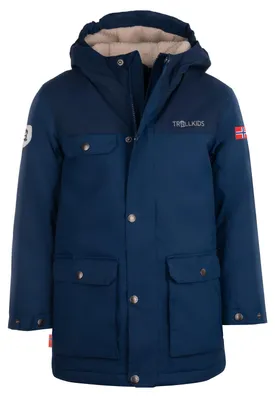 Productafbeelding van Trollkids Kids Gudvangen Jacket wodoodporna dla dzieci jas voor kinderen, donkerblauw, maat 140