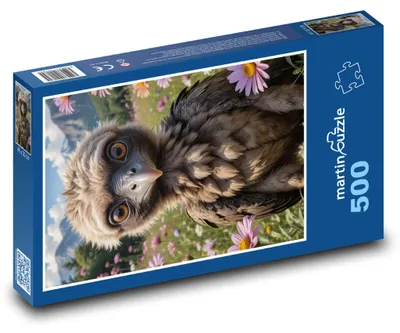 Obrázok produktu pre Puzzle 500 Sova medzi kvetmi - martinpuzzle
