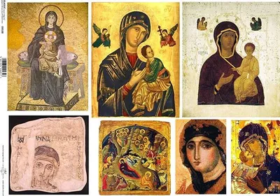 Immagine prodotto di Carta da decoupage ITD-0138M Immagini della Vergine Maria e del Bambino