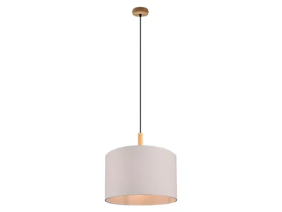 Productafbeelding van Hanglamp Korba wit met houtbruin