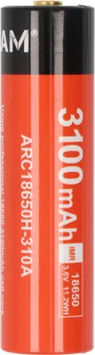 Produktbild von AceBeam 18650 Li-Ion Akku 3.100mAh, 25A, mit Schutzschaltung, 69,70mm x 18,40mm