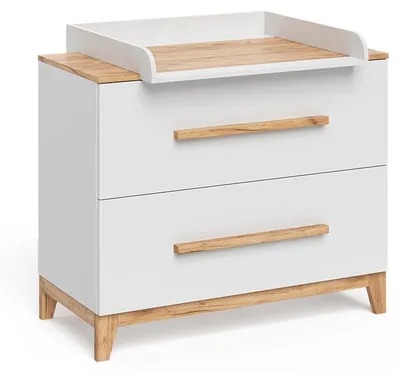 Obrázek produktu pro Přebalovací pult Vitalispa Malia Bílá/Artisan 108 x 98 cm se 2 zásuvkami, Model 58352