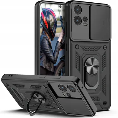 Zdjęcie produktu dla Etui Do Motorola Moto G72 Slide Ring Pancerne Case + Szkło 9H
