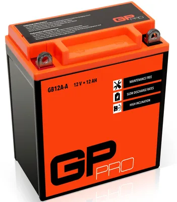 Produktbild von Gel-Batterie GP-PRO GB12A-A 12 V 12 Ah 165 A Motorradbatterie wartungsfrei